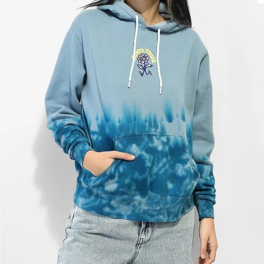 Santa Cruz Delfino Ego Flower Blue Tie Dye Hoodie
